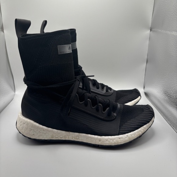 Stella McCartney‎ x Adidas PulseBoost HD Black High Top Sneaker Women's Sz 7 - Picture 6 of 8
